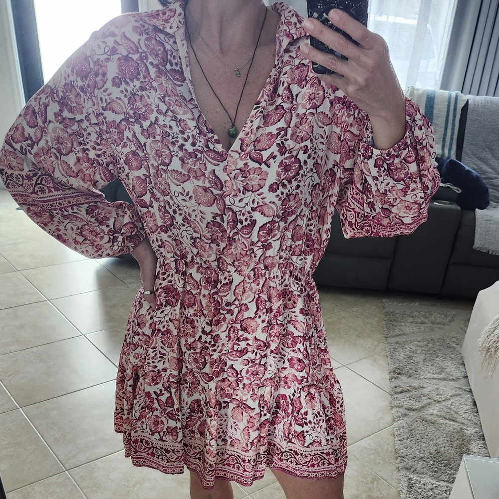 Zara Floral Print Mini Dress